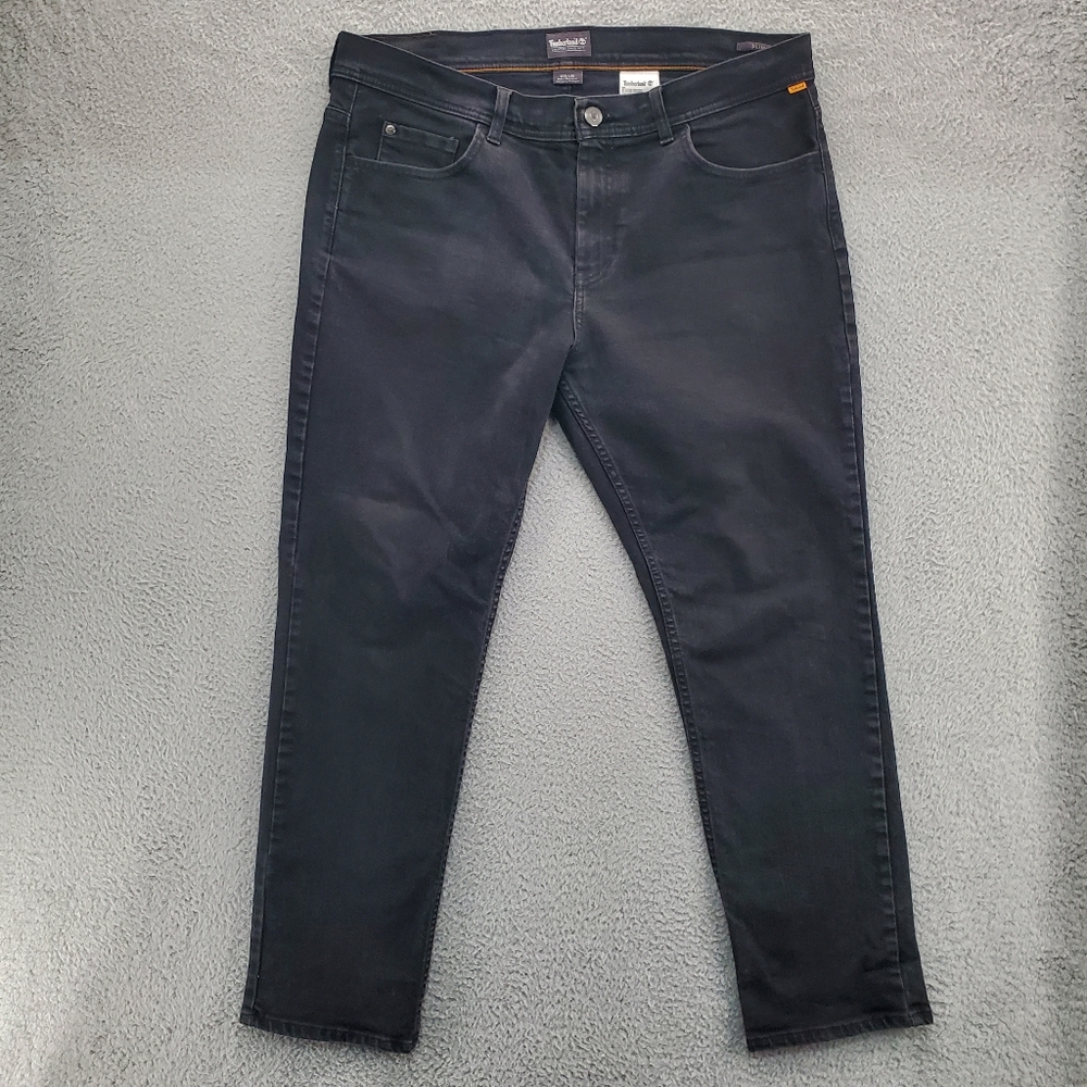 Timberland Jeans Slim Mens 38x29 Black Denim